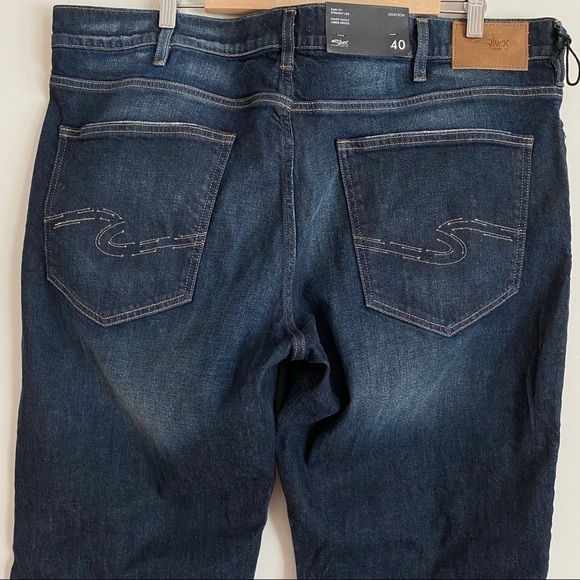 NEW Silver Jeans Grayson Easy Fit Straight Leg Men's Sz 40X32 Dark wash - Picture 4 of 12